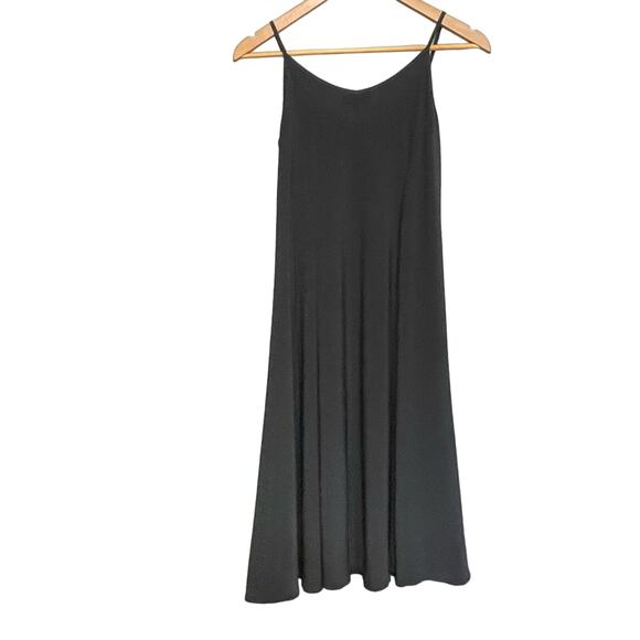 Sun Kim Dress Sleeveless Midi V Neck Sz XS color Stretch Slinky Minimalist - Picture 2 of 7